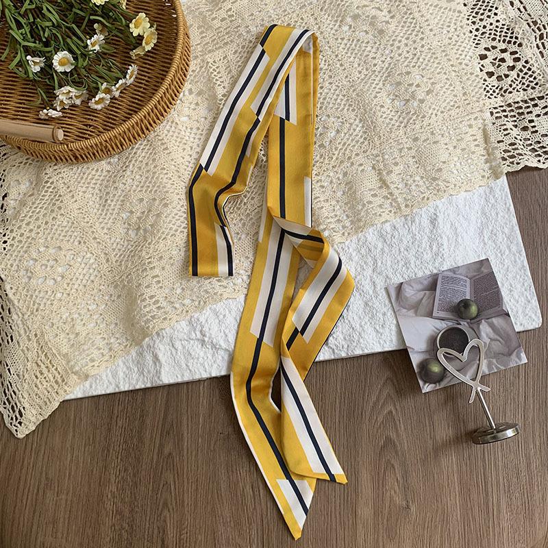 Double-layer polka dot silk scarf, high-end versatile small scarf, fashion headscarf, headband, hair tie, decorative belt.