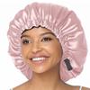 Satin Hat for Sleeping with Invisible Adjustable Buckle Double Layer Ding Soft Comfortable Hair Care Shower Bonnet De Douche