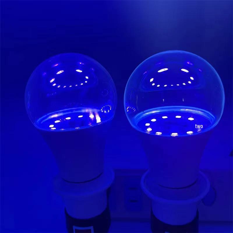60mm E27 UV Purple Fluorescent Light Bulb, Plastic-Clad Aluminum, 85-265V, Ghost House Party Ultraviolet.