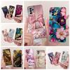 Für Oppo Reno 6 Pro 5G Hülle CPH2249 Luxuriöses Schleifenblumen Bemaltes Cover Weiches Silikon Case Für Oppo Reno6 Z Reno 6 6Z 5G Fundas Taschen
