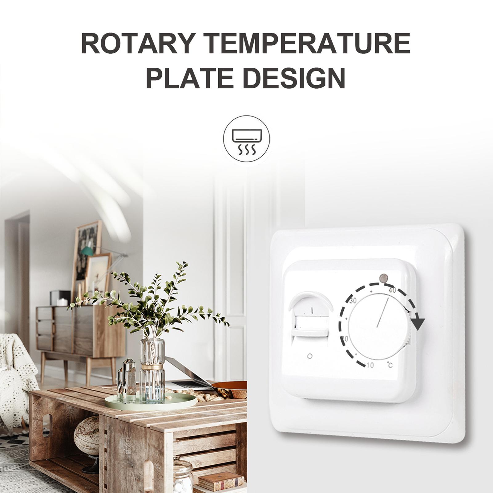 230V Mechanical Thermostat Non Programmable Manual Thermostat Underfloor Heating Controller with External Sensor