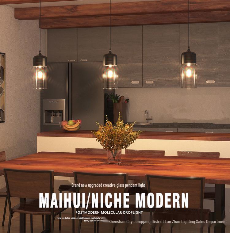 Modern Minimalist Nordic Pendant Light - Glass Lamp for Restaurant, Bar, Living Room, Bedroom, or Store