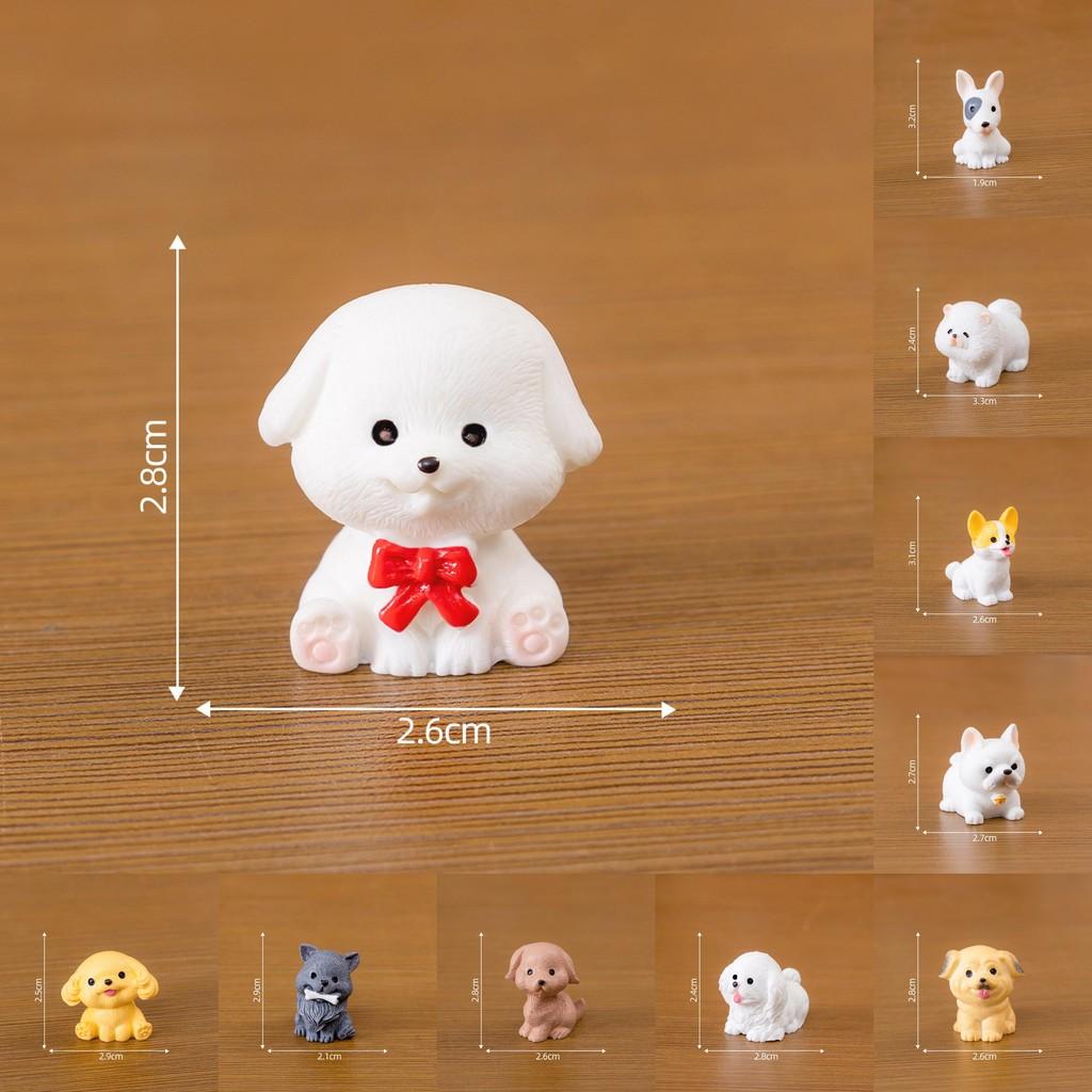 Adorable Mini Resin Dog Figurines For Desktop Or Car Decoration Blind Box