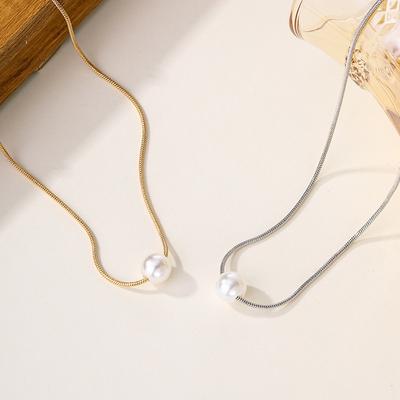 Pearl Necklace Jewelry Women's High Sense Simple Versatile Niche Design Pendant Light Luxury Necklace