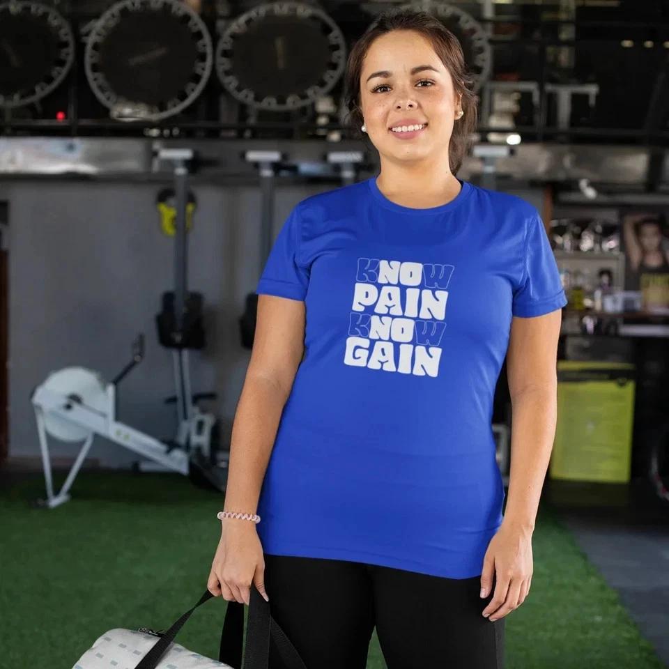 Gym wear Text Printed round neck T-Shirt men Women 3XL