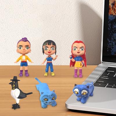 1 Sada PVC Figurka Dívčí Skupiny Animovaným Filmem Inspirovaná Figurka Lovkyně Socha Ozdoba Stolní Dekorace Domácí Kanceláře