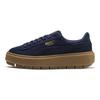 Puma Suede Platform Trace Velor Low Top Kids Sneakers Kids Sneakers Navy 366696-03