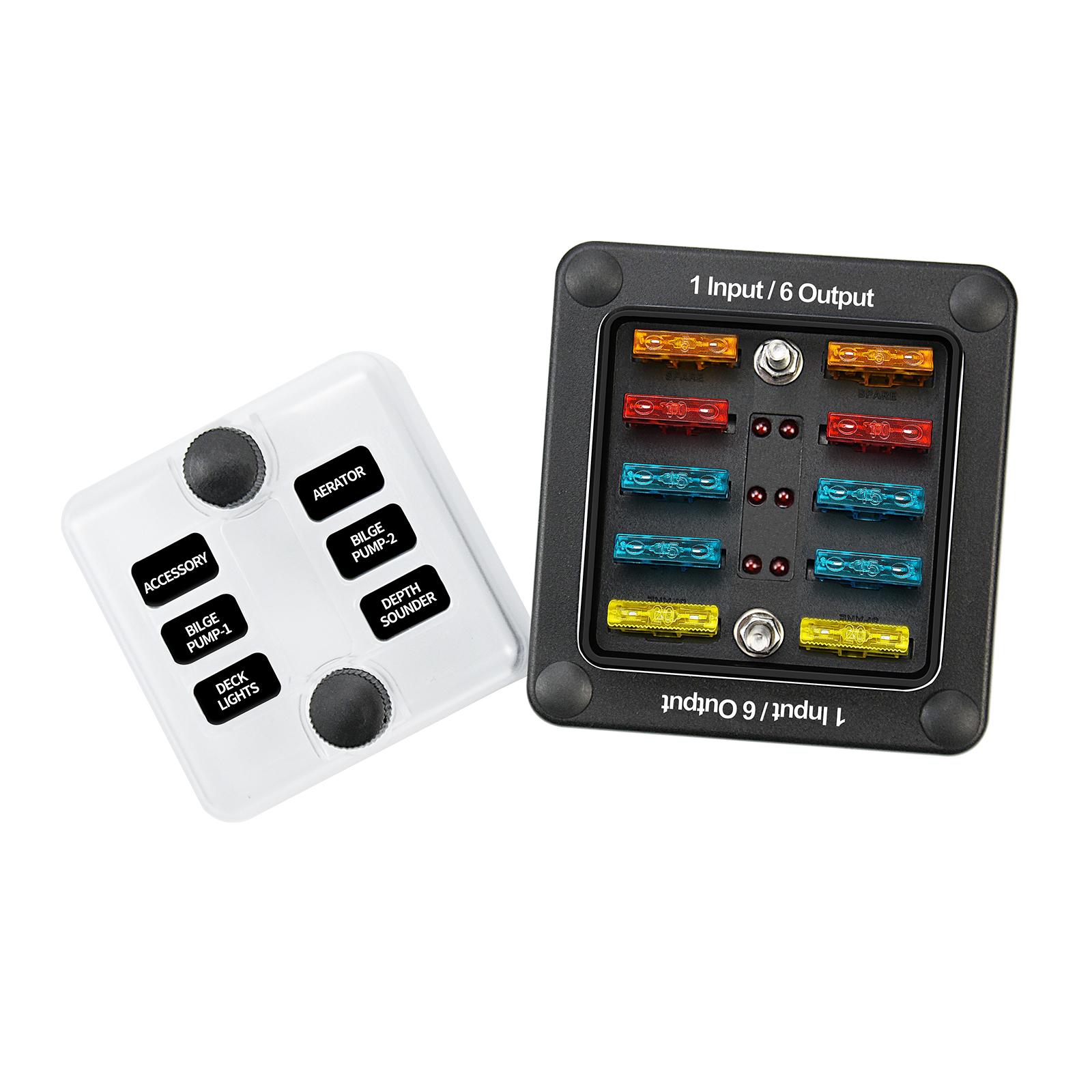 6-контактный блок с держателем коробки цепи заземления для защитной крышки светодиодная — фото 17