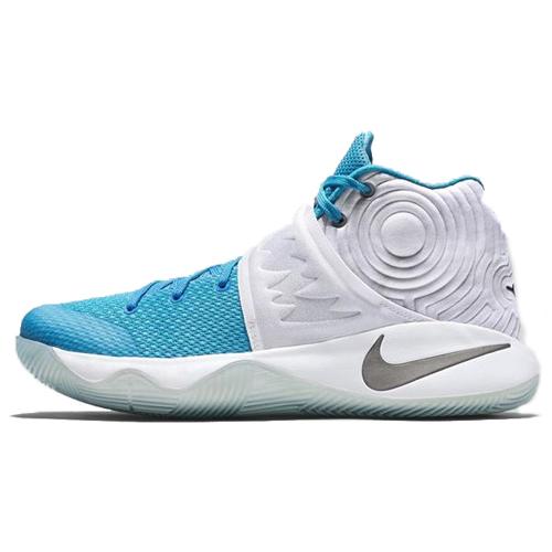 

Nike Kyrie 2 Slip Resistant Mid Top Basketball Shoes Men s White Blue 42.5