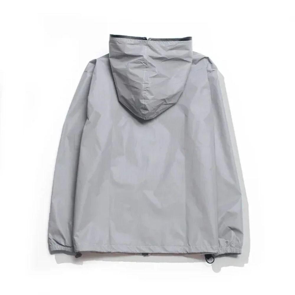 Spring/Autumn Reflective Jackets with Chest Pocket Reflective Windbreaker  Outdoor Hiking