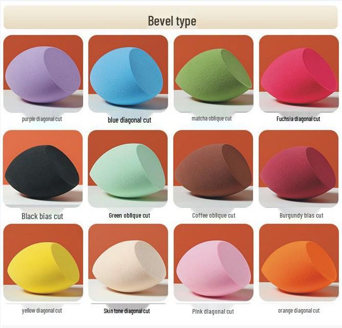 Matte Water Drop Makeup Sponge Set - Non-Absorbent Cushion Puff for Foundation and Liquid Application