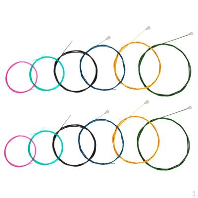 2 Pack Rainbow Colorful Guitar Strings Set for 6 Classic Classical Parts