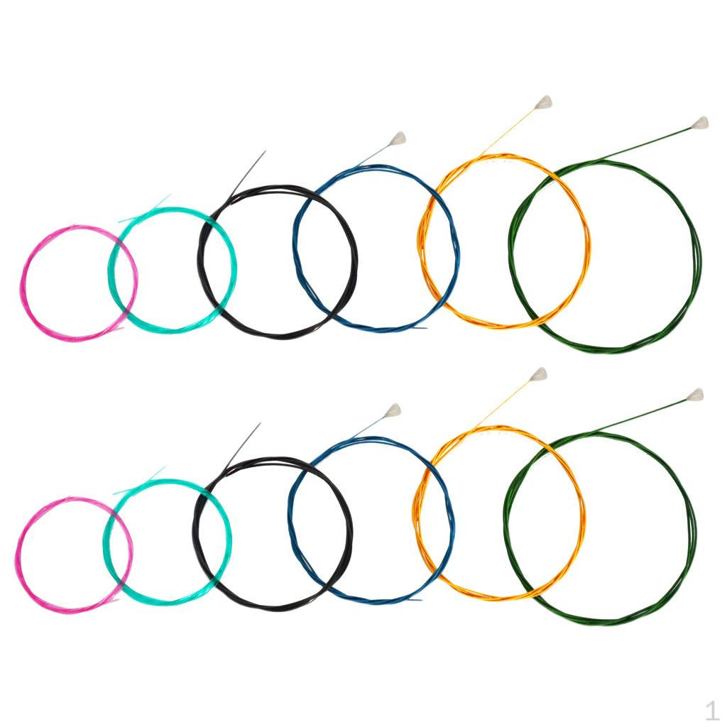 

Набор радужных цветных гитарных струн из 2 упаковок для 6 классических частей