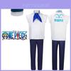 One Piece Marine Soldat Uniform Cosplay Kostüm Weißes Polyestermaterial