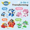 Robocar Poli Transforming Robot, Helly 4" Transformable Helicopter Action Toy Figure Vehicles, Emergency Vehicle Playset, Holiday Birthday Rescue Car 