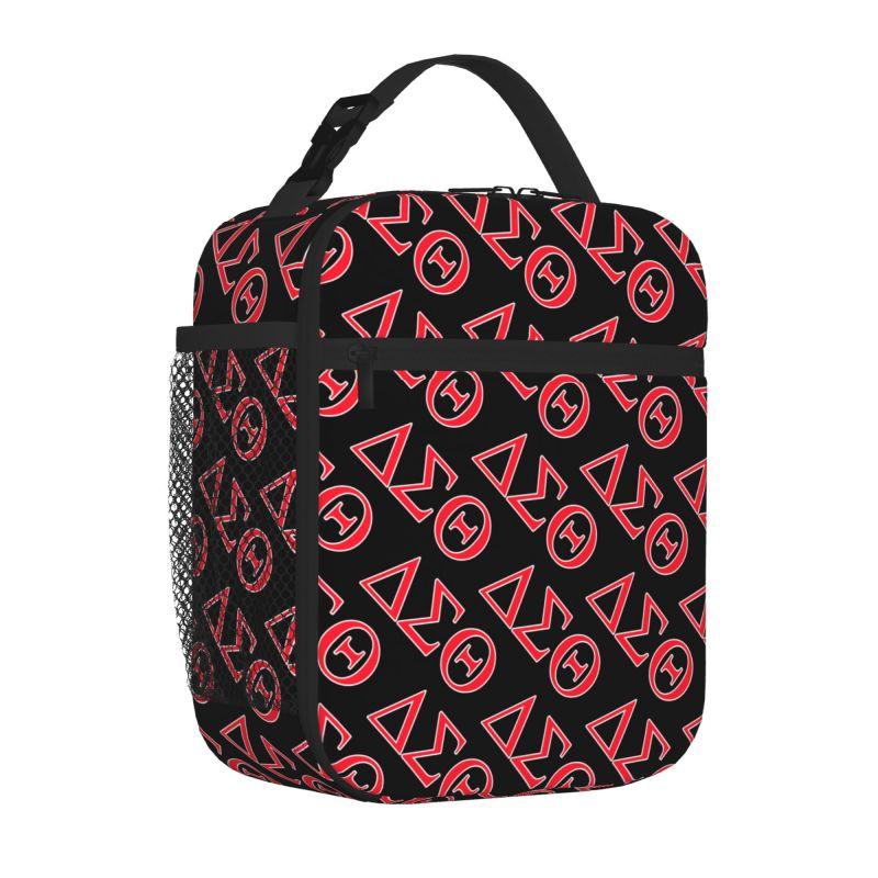 

Custom Delta Sigma Theta Sorority Gift Lunch Bag for Women Reusable Oxford Bento Bag Portable Thermal Lunch Box for Work Picnic
