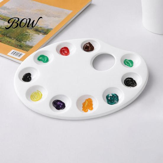 Multipurpose Color Tray Paint Palette, Ten-hole Mixing Tray, Durable Thickened Student Painting Tools Plastic Art Supplies, for Watercolor Acrylic And