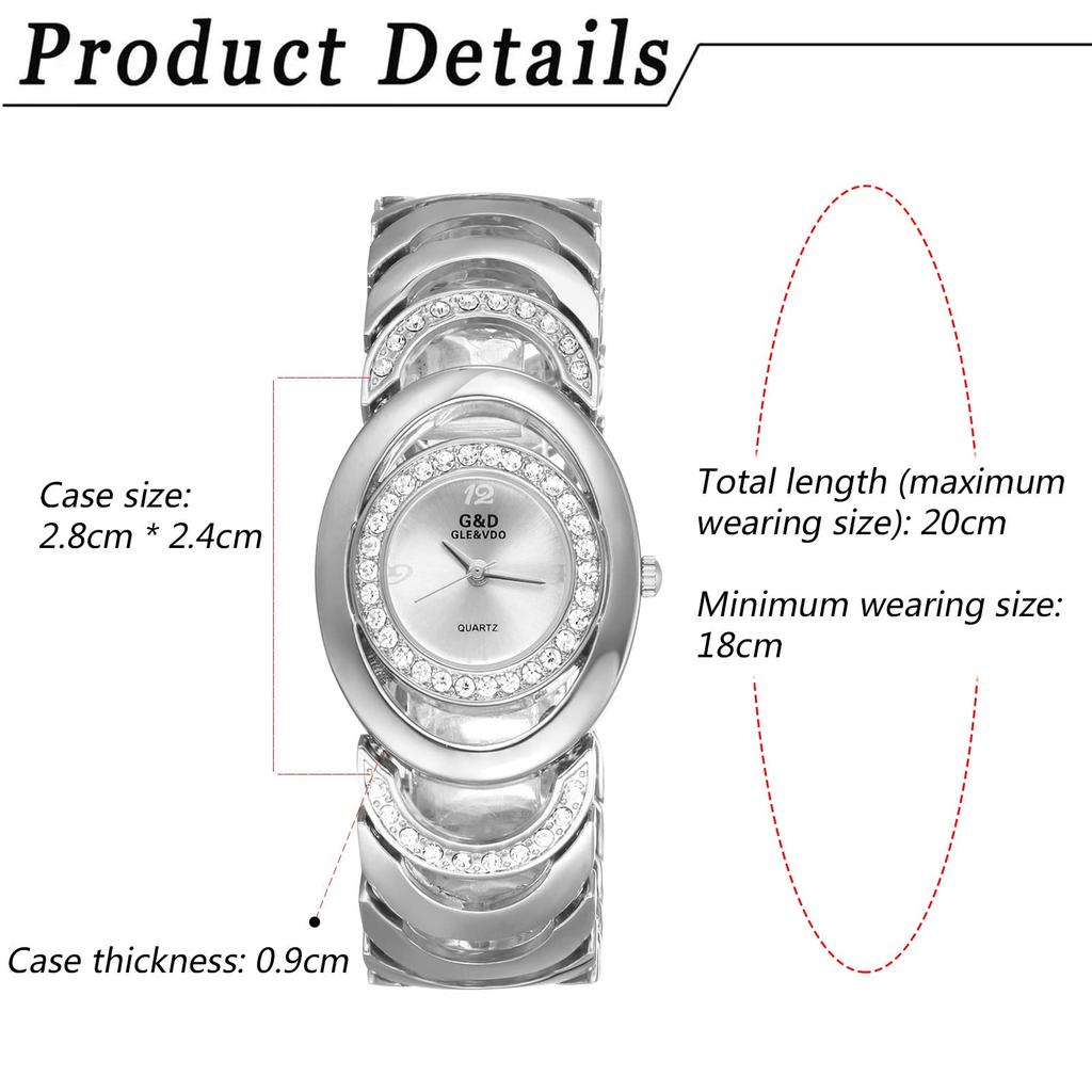Und niedliche Uhren mit abnehmbarem analogem und wasserdichtem Erhältlich in Silber und Ein tolles Geschenk für und Beliebtes, stilvolles Damenarmband, Anzeige, Design.