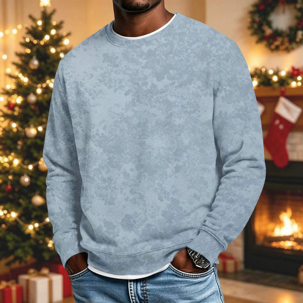 Men's Loose Fit Casual Collared Long Sleeve Shirt, Camouflage Print Outdoor Top