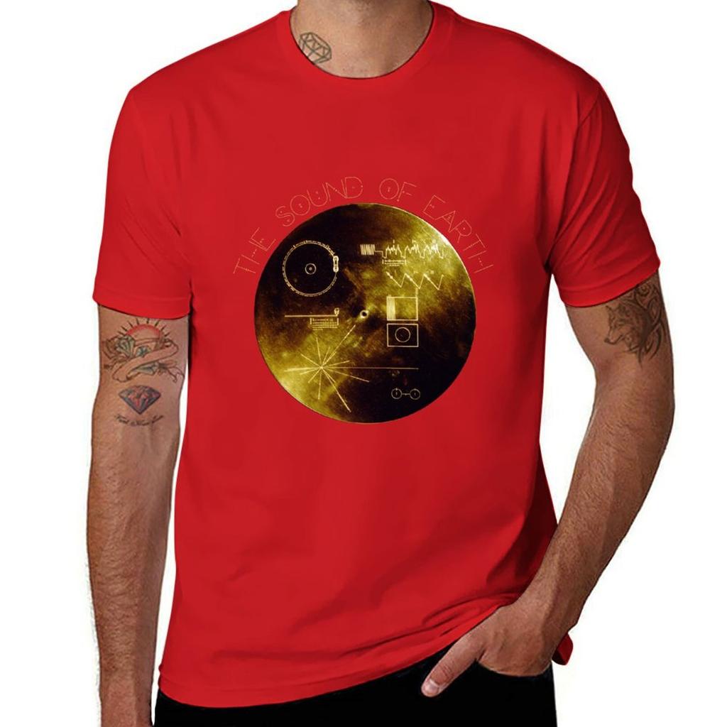 Pánské tričko Voyager Golden Record hladké oversized letní topy