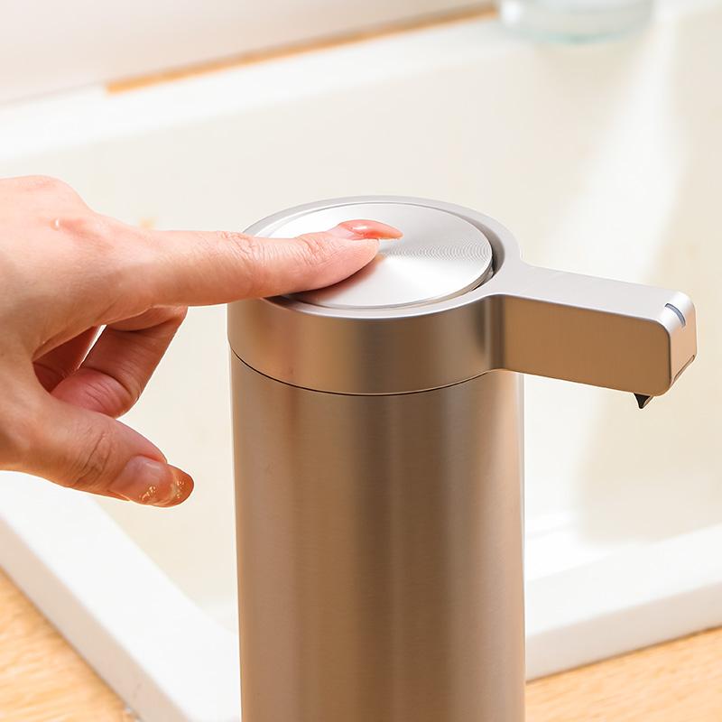 Kitchen Automatic Liquid Soap Dispensers Touchless Induction Sensor Steel Kitchen Metal Lotion Bottle Bathroom Accessories