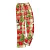 Women's Christmas Plush Pants with Snowflake and Christmas Tree Print, Cozy Sleep Pants for Home
