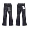 Mens Straight Fit Distressed Patchwork Denim Jeans Vintage Streetwear Style High Waist Ripped Cotton