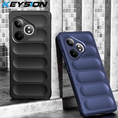 KEYSION Shockproof Case for Realme GT 6T Neo 6 SE Anti-skid Soft Silicone Phone Back Cover for OPPO Realme GT Neo 6 SE Neo6 6T