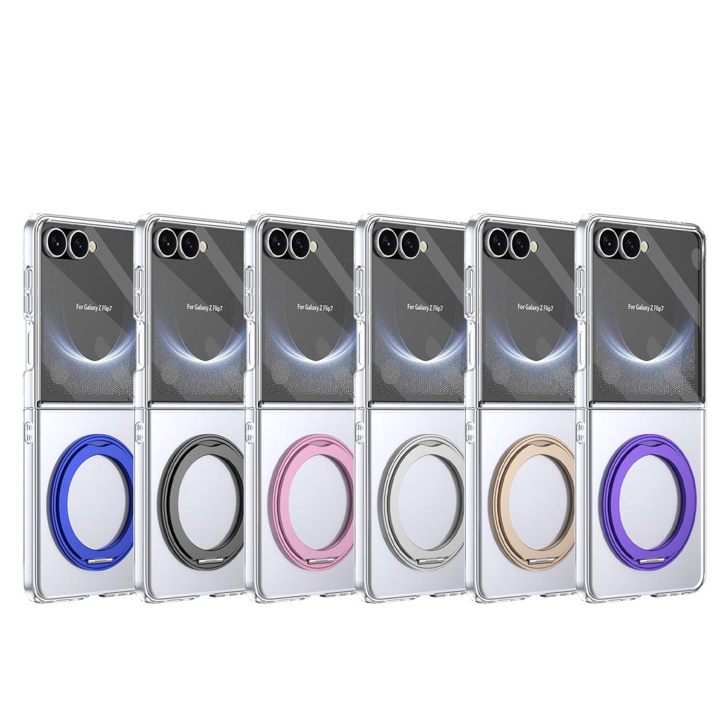 360° drehbarer magnetischer Ständer Integriertes Case mit integriertem Displayschutz für Samsung Z Flip 8 7 6 5 4 3 Stoßfeste Hülle