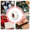 Christmas Stickers for Cards 500 Pieces Clear Tree Sheet 2.5cm/1-Inch Adhesive Transparent Gold Foil Holiday Stickers Roll