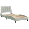 Vidaxl Bed Frame With LED Lighting, Light Gray, 80X200 Cm, Velvet
