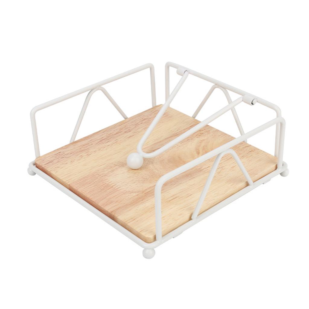 Napkin Holder, Countertop Napkin Organizer, Desktop Paper Dispenser with Wood Base, for Restaurants Cocktail Cookouts Bar Decor