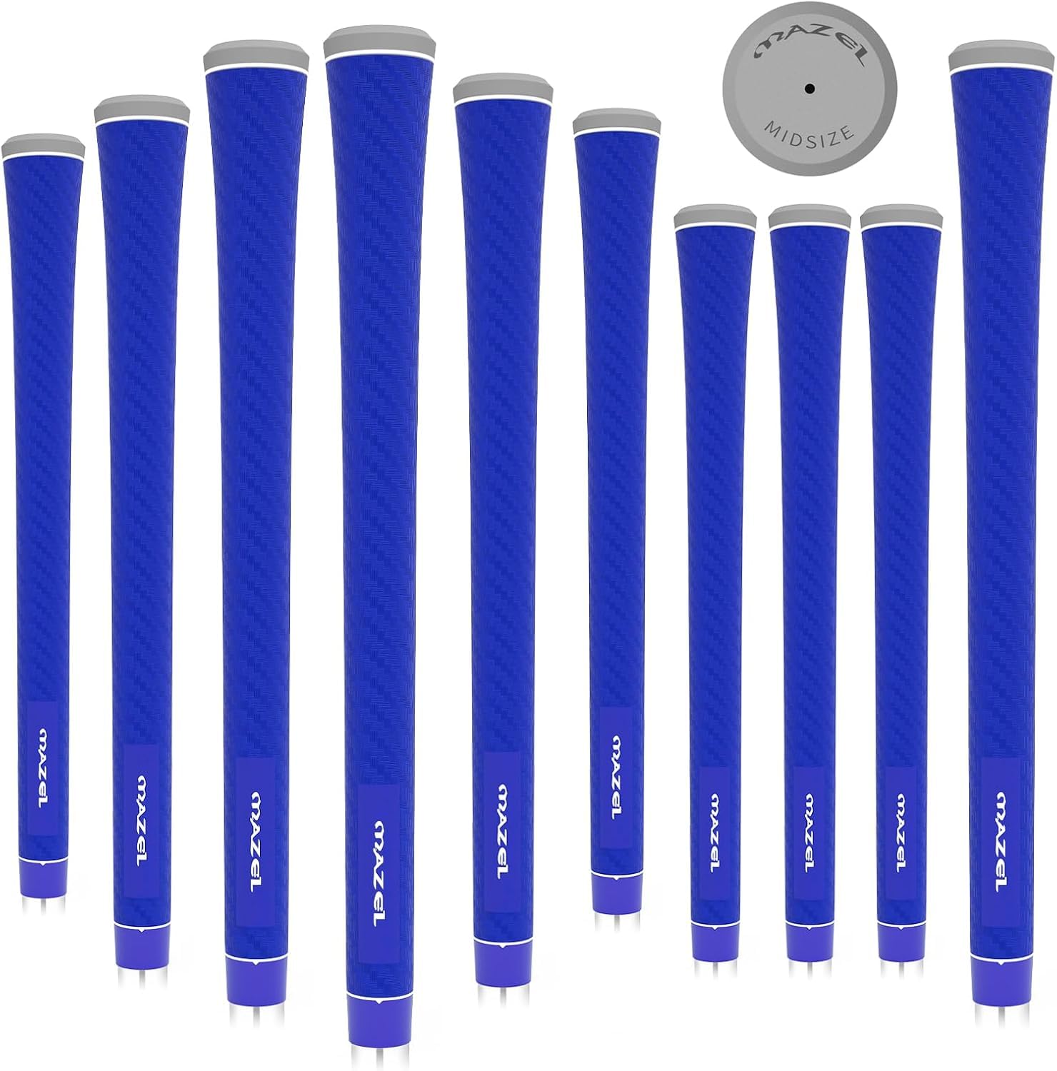 

MAZEL Golf Микрокомфортный для для и Набор из 10 Плетеных Мид-грипов, Противоскользящая Текстура, Касание, Деревья, Айроны, Клубы, (синий (10 ручек, узор), Размер)