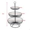Standing Fruit storage Basket, Round Iron Household Plate Tray