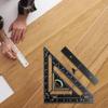 Rafter Square Tool Aluminum Alloy Triangular Ruler Protractor Carpenter Square with Jig Block for Wo