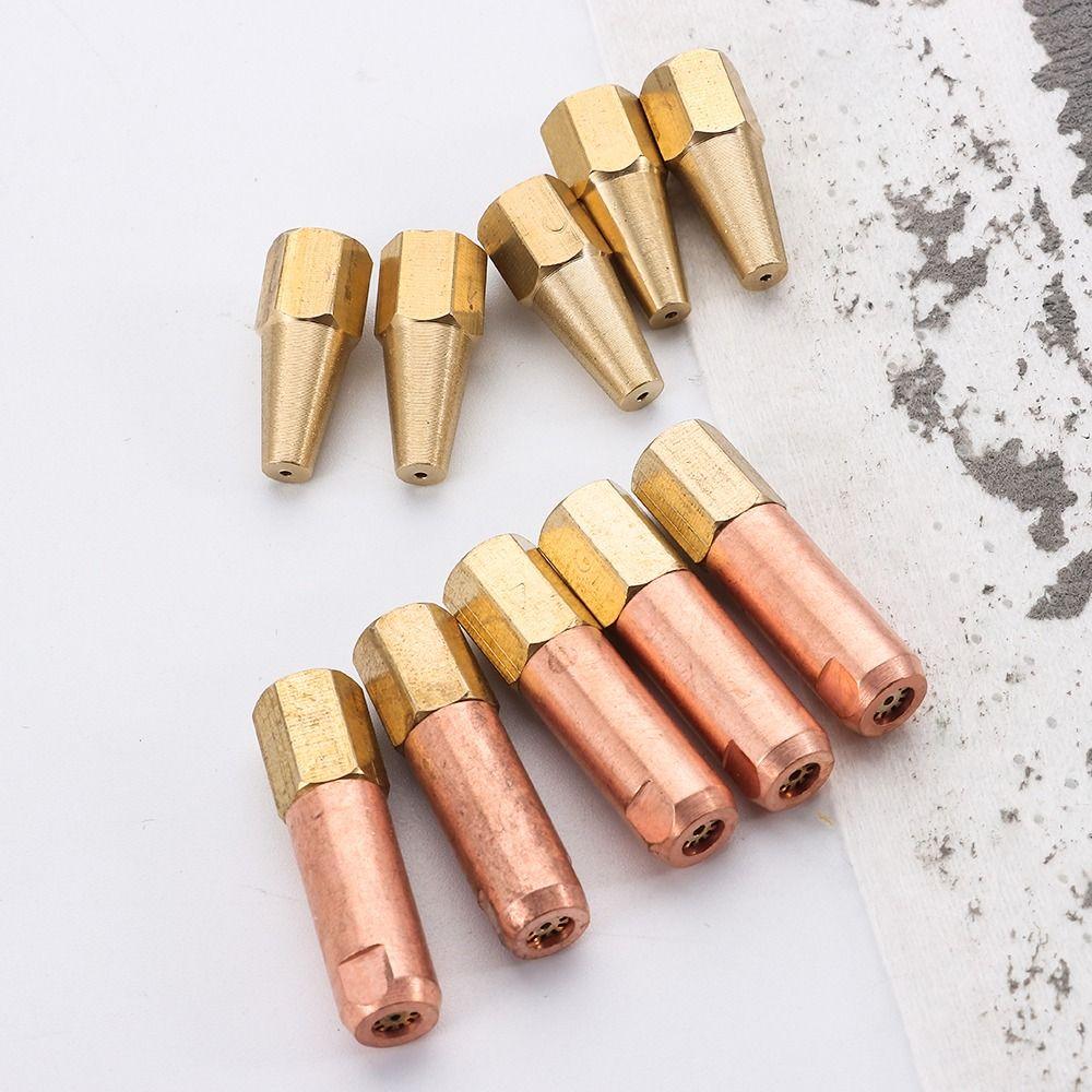 5Pcs/Set Welding Accessory Torch Tip Propane Acetylene Oxygen Welding Gas Brazing Torch Nozzle