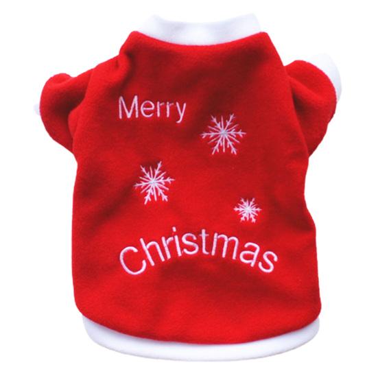

Рождественский пуловер для собак с круглым вырезом, теплая одежда из полиэстера против морщин, одежда для домашних животных, товары для домашних животных M красный/белый