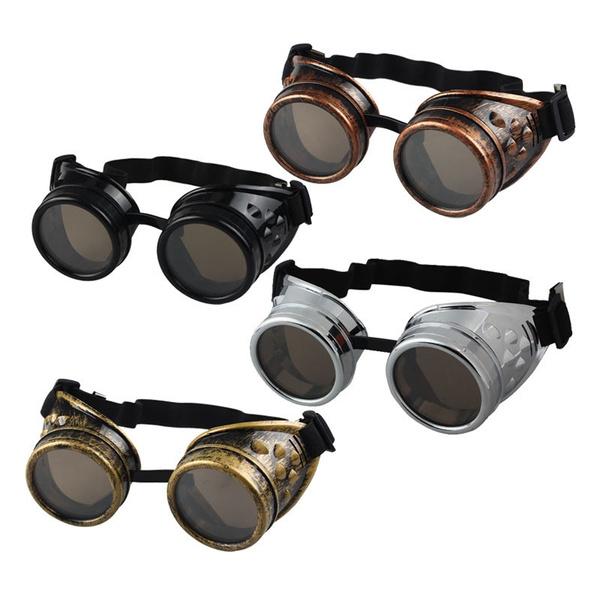 Heavy Metal Vintage Style Steampunk Gothic Style Goggles Welder Glasses Welding Punk Labor Protective Goggles Glasses Cosplay