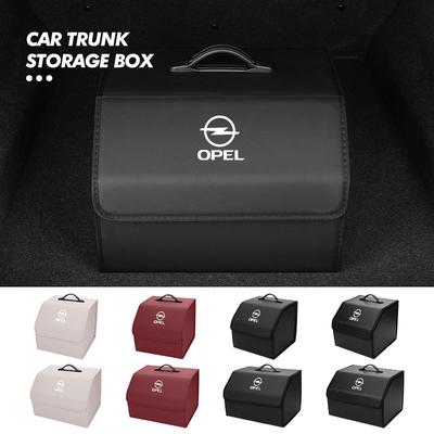 Car Trunk Leather Storage Bag Camping Box Collapsible Case For Corsa Astra H G J Insignia Vectra Zafira Meriva