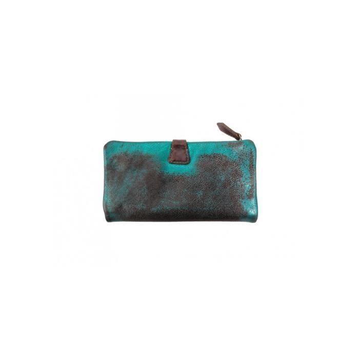 Portefeuille Femme - LE TEMPS DES CERISES - Sana PM2 - Cuir de vachette - Souple - Zippée