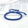 Blue Rope Knots Bracelet Women Lucky Handmade Braided Tibetan Buddhist Adjustable Bracelets Bangles For Men Fashion Jewelry Gift