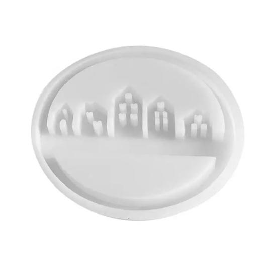 Silicone House Mold Architectural Shape Mold Mold Resin Construction Circle Candle Heat-Resistant DIY Craft