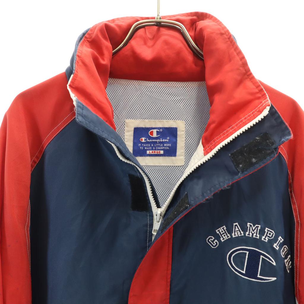 Champion 90s Old Nylon jacket L Navy Men's Used
