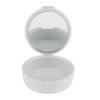 Compact Teeth Guard Holder Polypropylene Mouth Guard Case Ventilated Denture Storage Box with Small Mirror