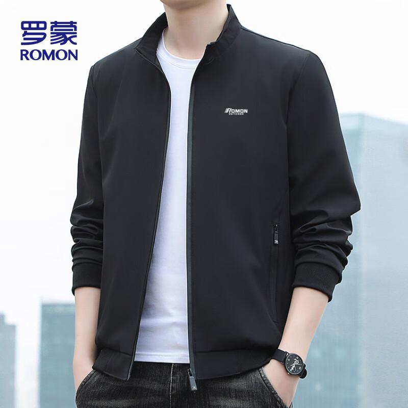 ROMON Men's MK06 Business Casual Stand Collar Windproof Jacket