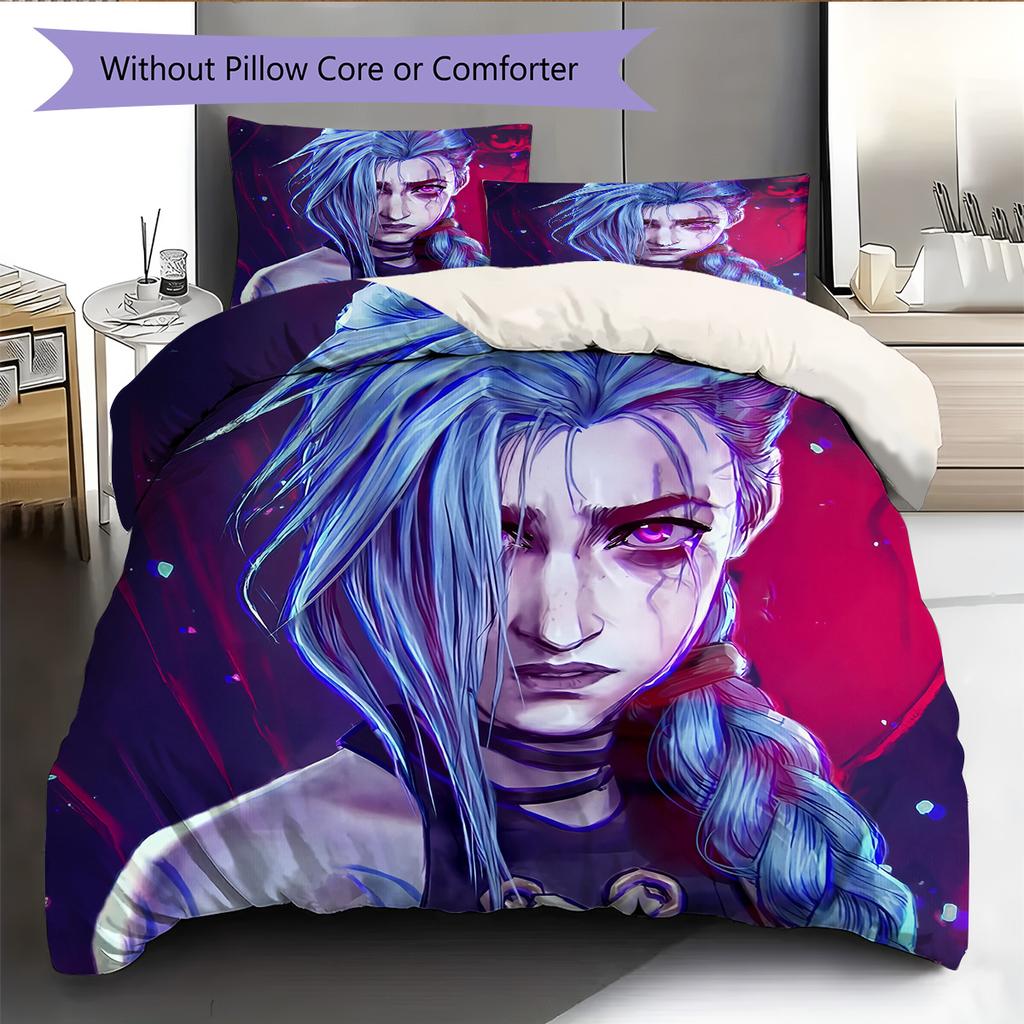 Jinx Pattern Bedding Quilt Set Home Decoration Gift (1 * duvet cover + 2 * pillowcase without core)