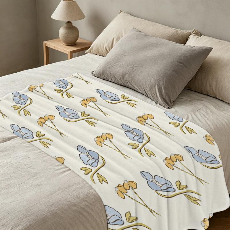 Plush Flannel Throw Blanket Soft Warm Machine Washable for Home, Couch, Office Napping, Christmas & Halloween