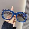 Fashion and Personalized Photochromic Reading Glasses New Thick Frame Street Photography Concave Shaped Glasses Diopter To +4.0