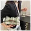 Casual Street Checkered Japanese Trend Simple Fashion Shoulder Armpit Crossbody Bag for Women
