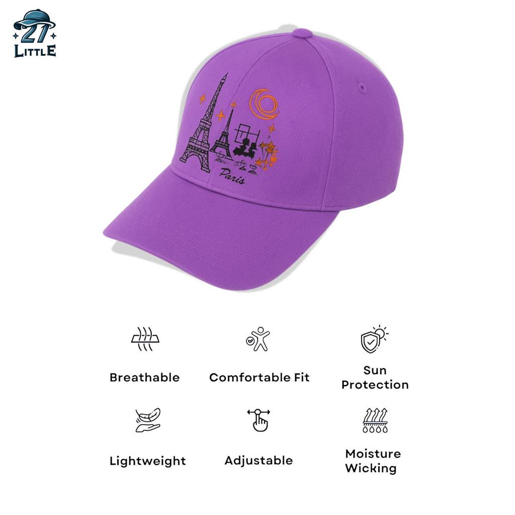 Yüksek Kaliteli Unisex Eiffel Vibe Şapka - Mor Sürüm Beyzbol Şapkası Yeni Renk Moda Ayarlanabilir Eğlence Şapkaları Erkek Kadın